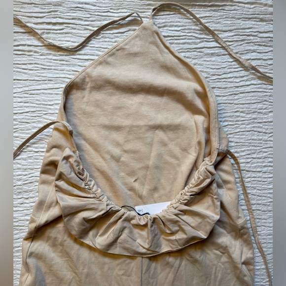 Zara Cream Halter Wide Leg Jumpsuit - Picture 4 of 9